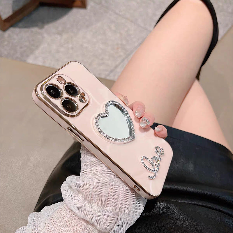 Heart Mirror TPU Phone Case White design image