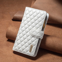 Side view of slim TPU leather wallet case for iPhone