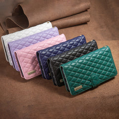 Open TPU leather case showing card slots for iPhone 13