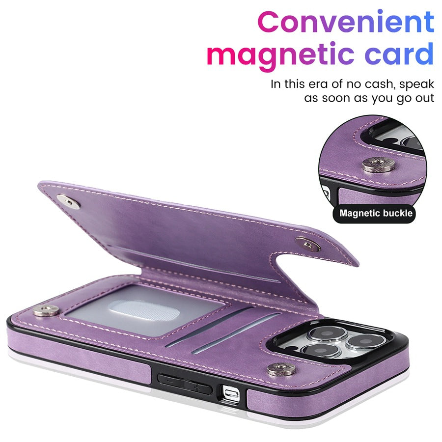 Stylish Magnetic Wallet Case with Stand