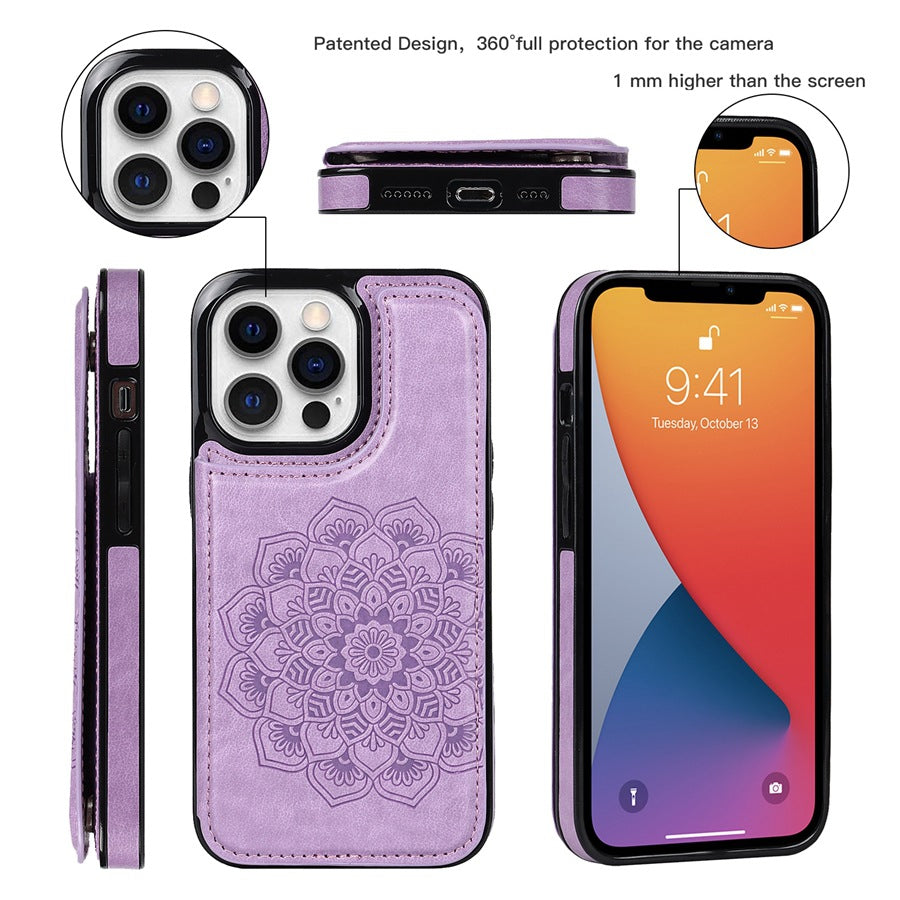 Stylish Magnetic Wallet Case with Card Slots