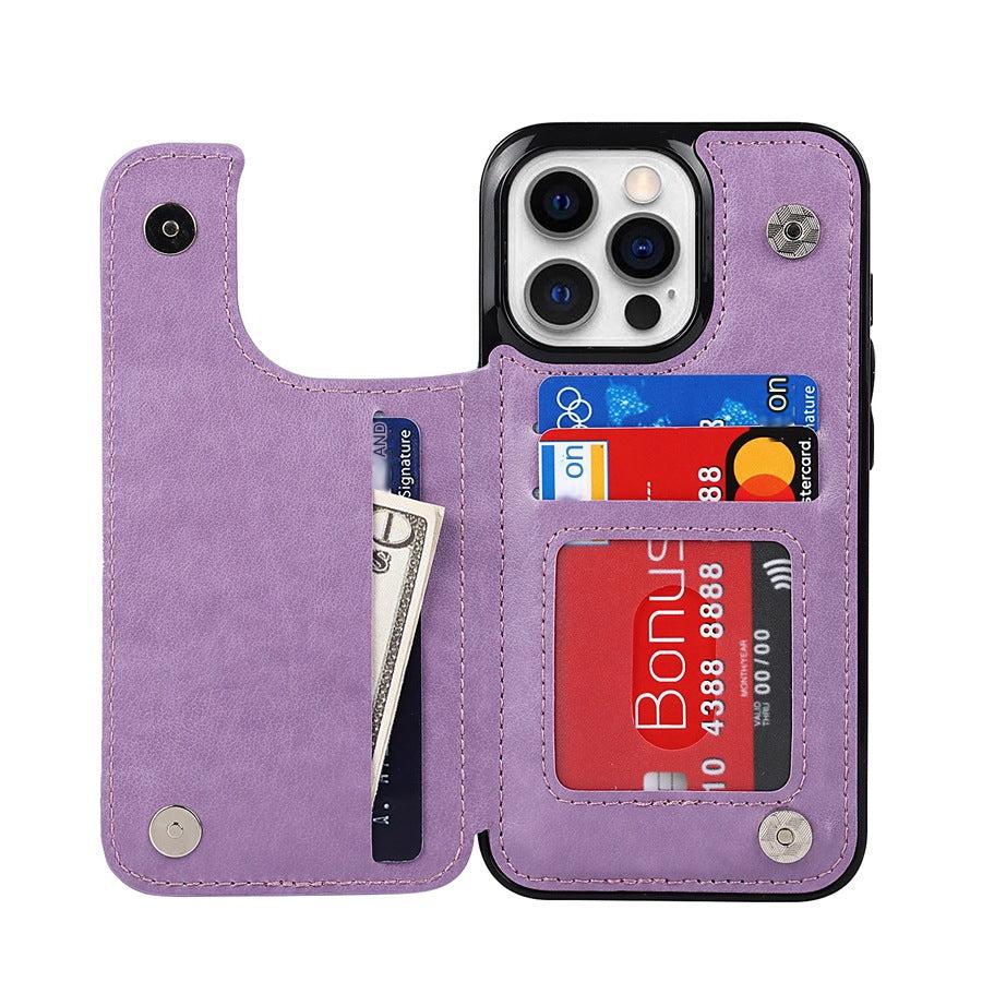 Stylish Magnetic Wallet Case Anti-Fingerprint Feature
