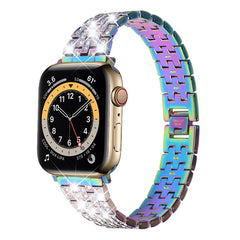 Rose gold Apple Watch band close up