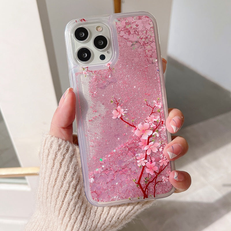 Elegant Pink Blossom Phone Case front view