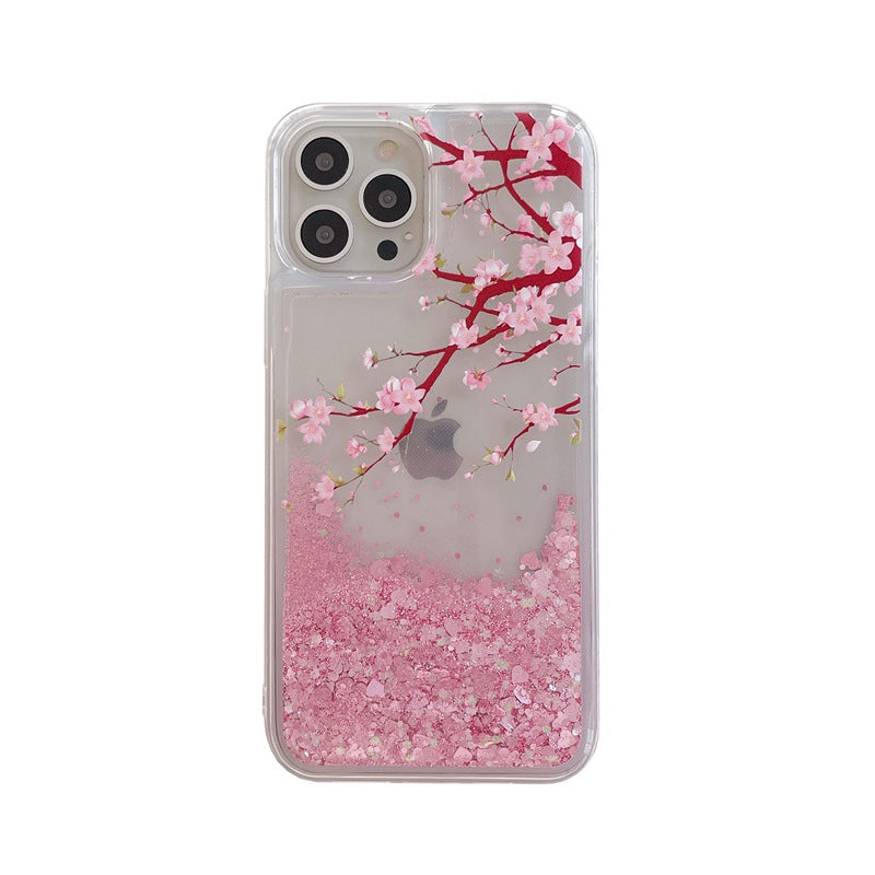 Elegant Pink Blossom Phone Case on a phone