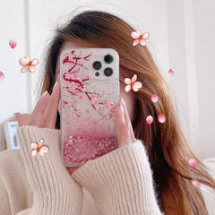 Elegant Pink Blossom Phone Case front view