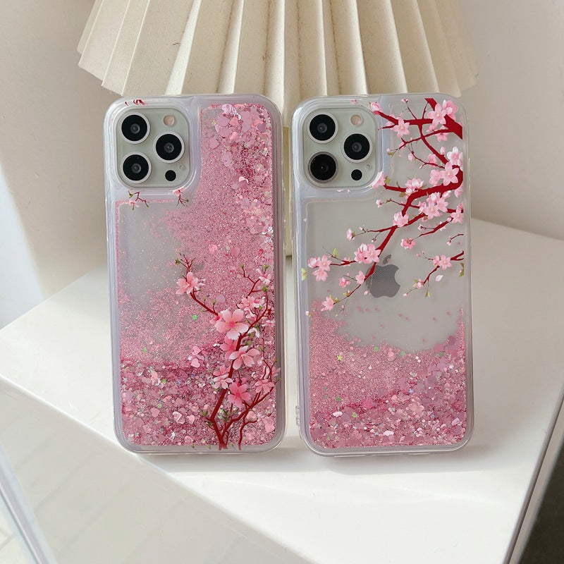 side view of the phone case showing design
