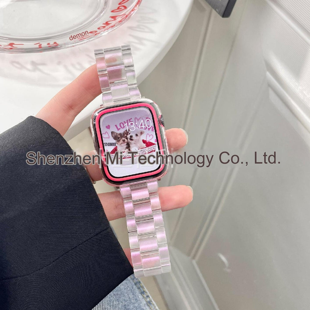 Lightweight resin watch band suitable for workouts