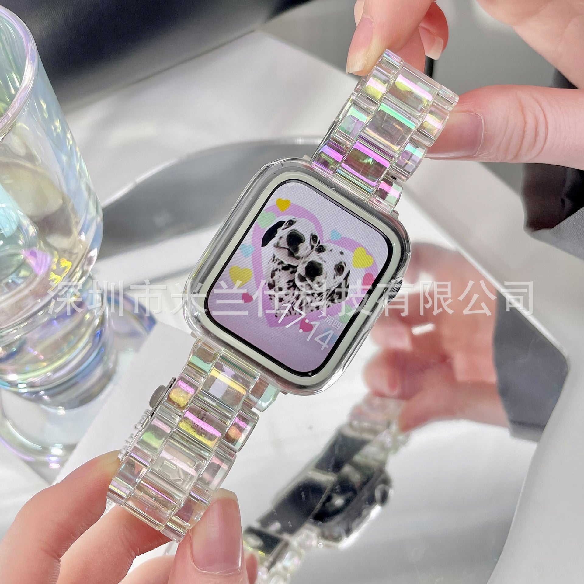 Multicolour transparent watch bands for smartwatches