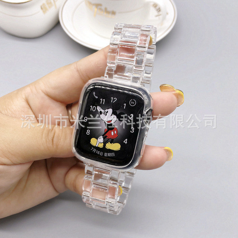 Close-up of durable resin watch band design