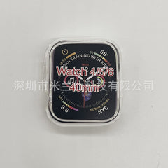 Stylish transparent resin watch band in Glacier Clear