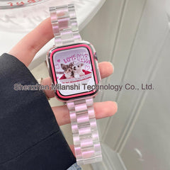 Adjustable watch band in pastel colours