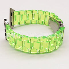Stylish transparent resin watch band in Glacier Clear