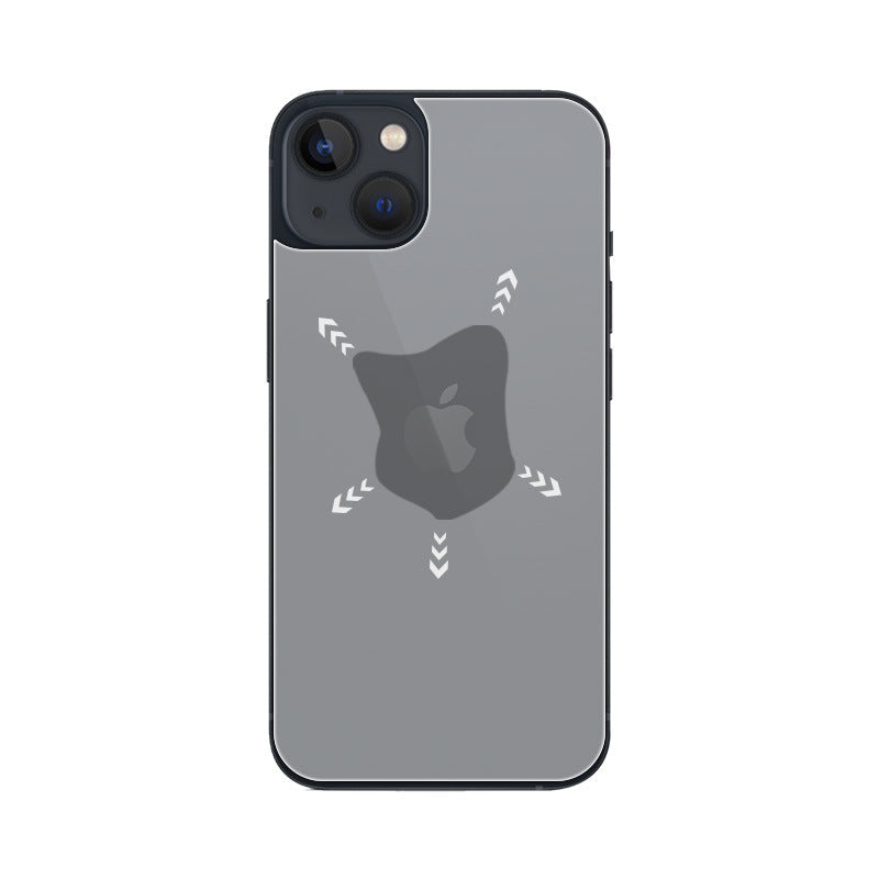 Display of iPhone 13 with glass back cover