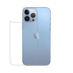Premium tempered glass back cover on iPhone 13