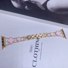 Rose Gold Four-Leaf Clover Apple Watch band image 5