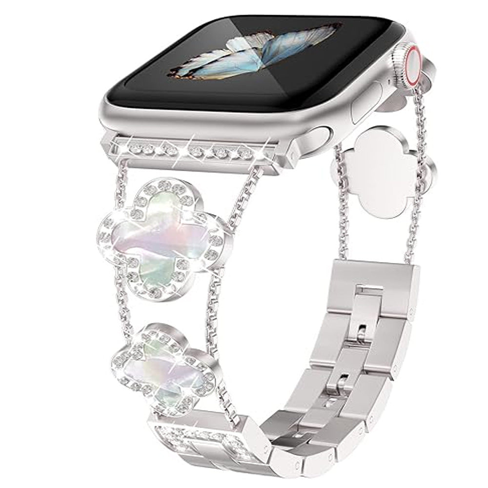 Close-up of rhinestone details on watch band image 3