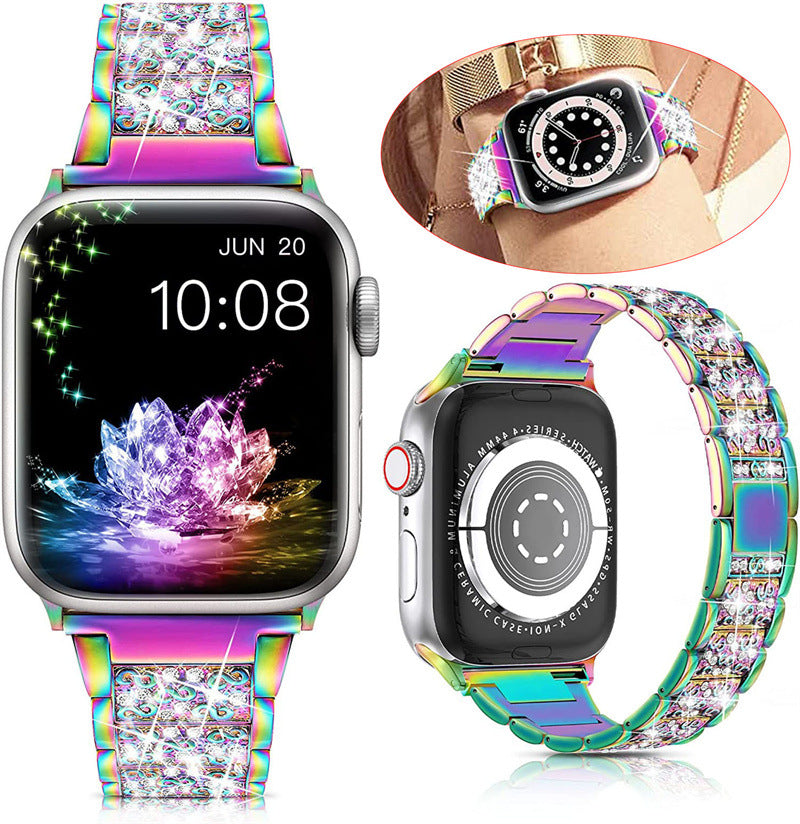 Adjustable stainless steel watch band