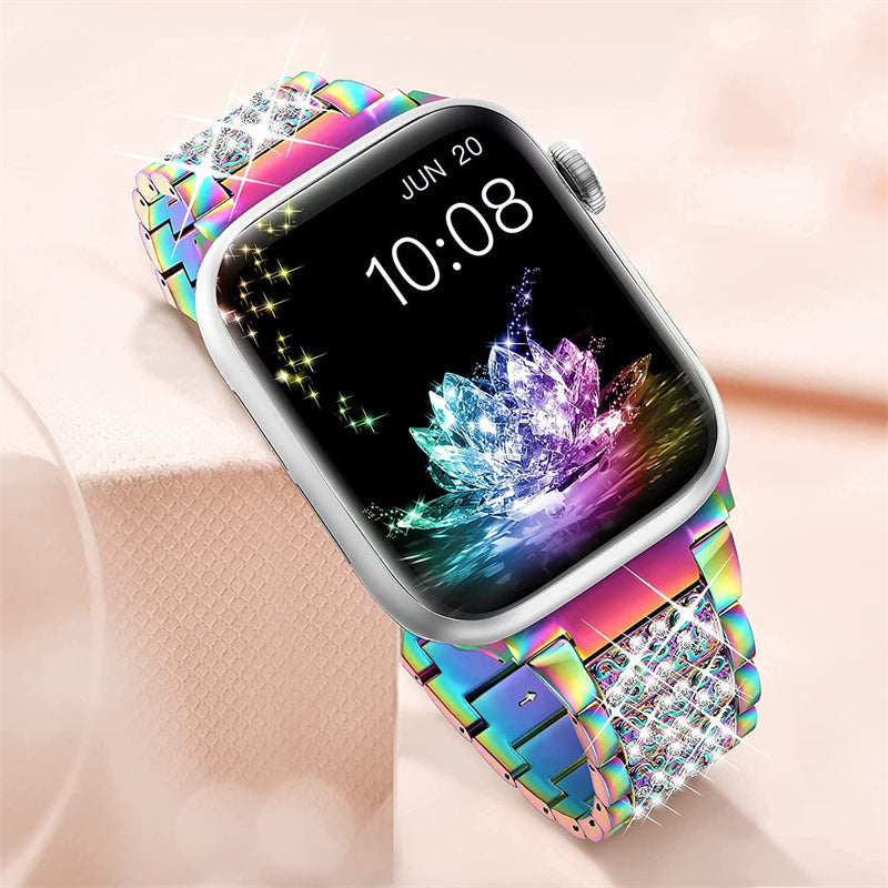 Rose gold stainless steel Apple Watch band