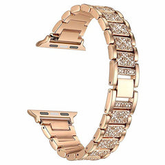 Blue stainless steel Apple Watch band