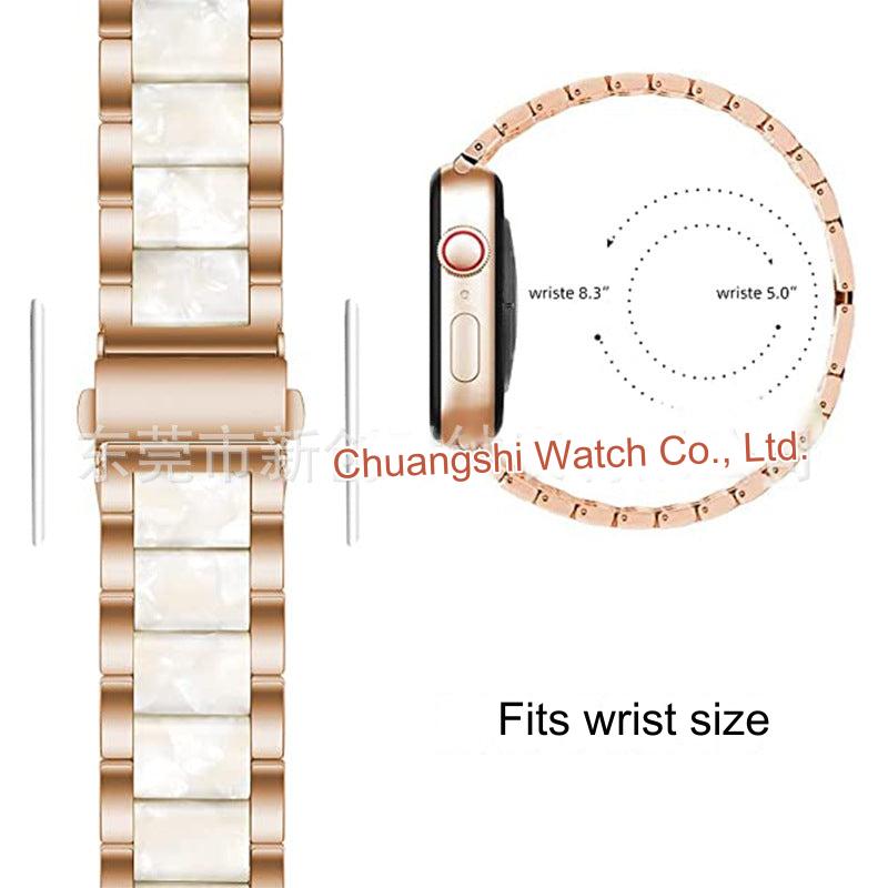 Luxurious lightweight band model shown on wrist