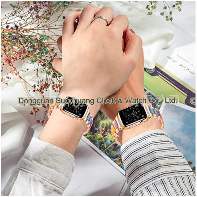 Luxurious lightweight metal resin band for Apple Watch - Black colour