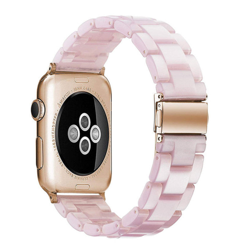 Adjustable natural resin watch band for Apple Watch