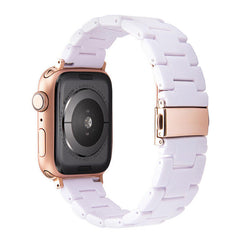 Close-up of natural resin Apple Watch band
