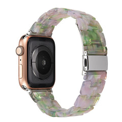 Close-up of natural resin Apple Watch band