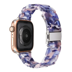 Adjustable natural resin watch band for Apple Watch