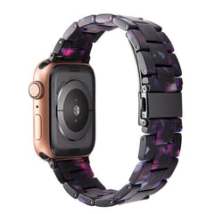 Stylish natural resin Apple Watch band in various colours