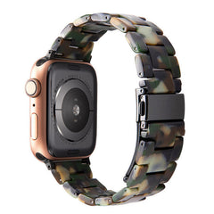 Close-up of natural resin Apple Watch band