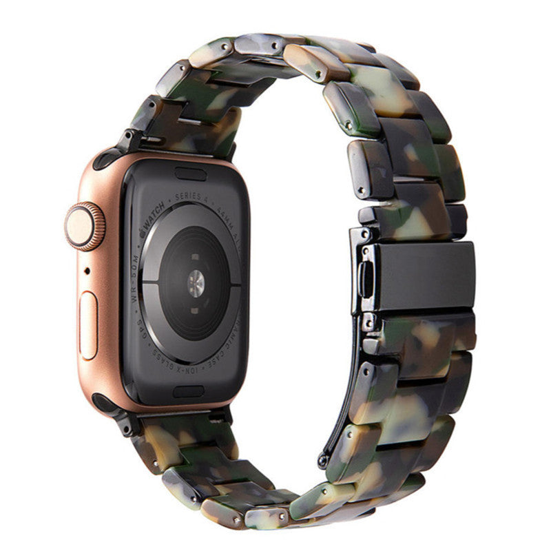 Close-up of natural resin Apple Watch band