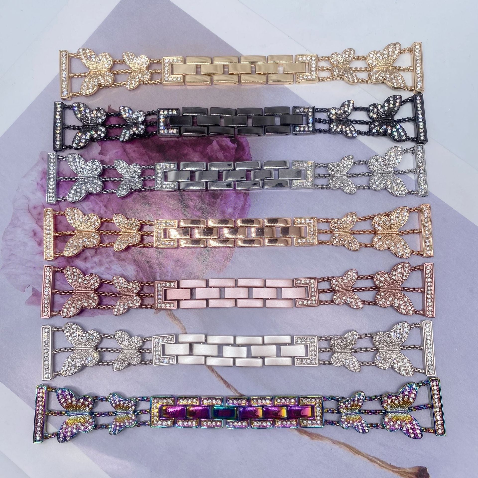 Stylish silver watch band suitable for all models