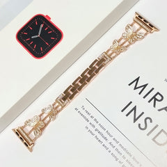 Rhinestone detail close-up of watch band