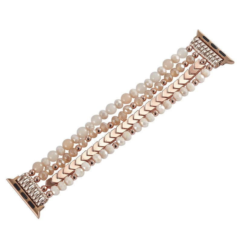 Rose Gold Elegant Apple Watch Band with Crystals
