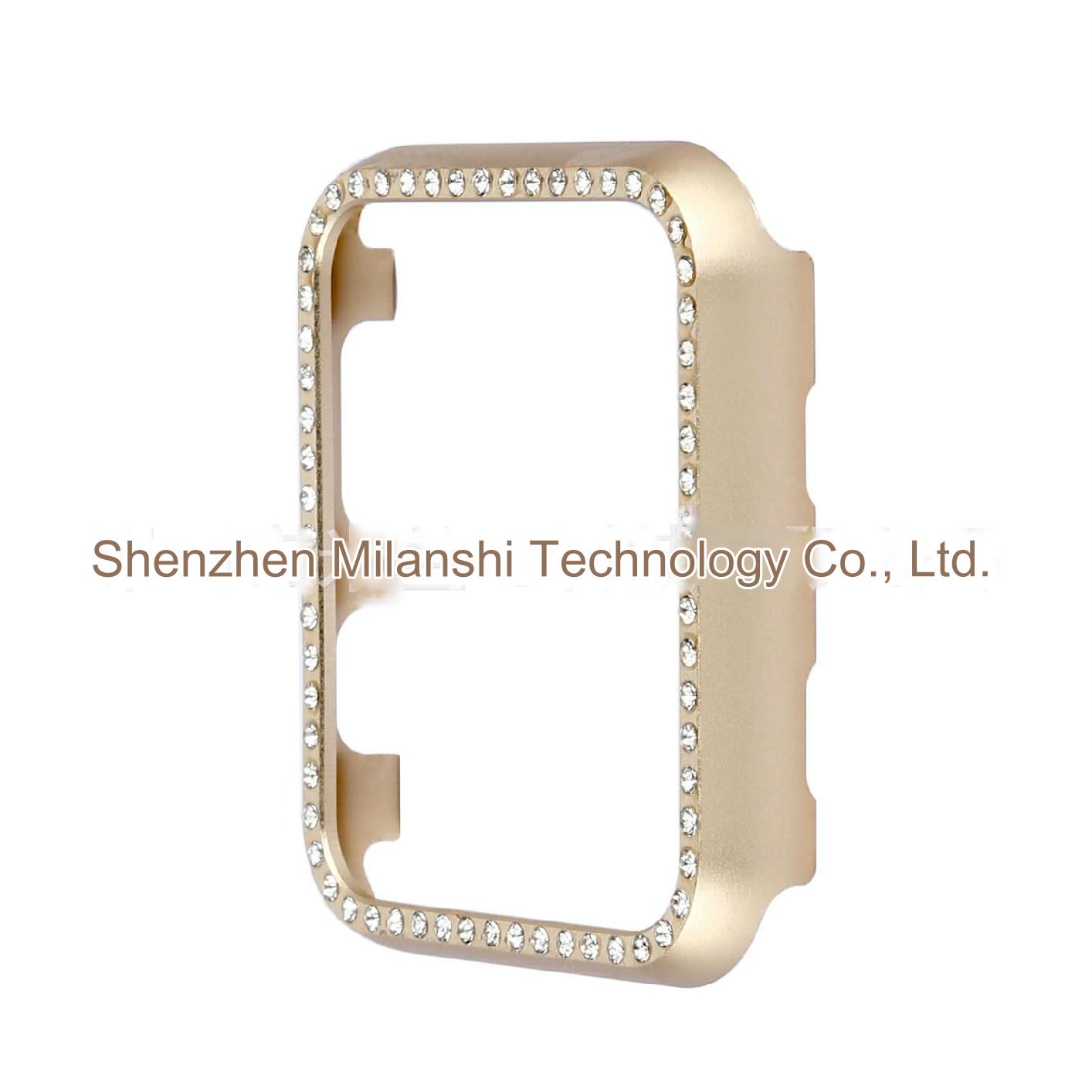 Vibrant diamond-studded design on smartwatch case