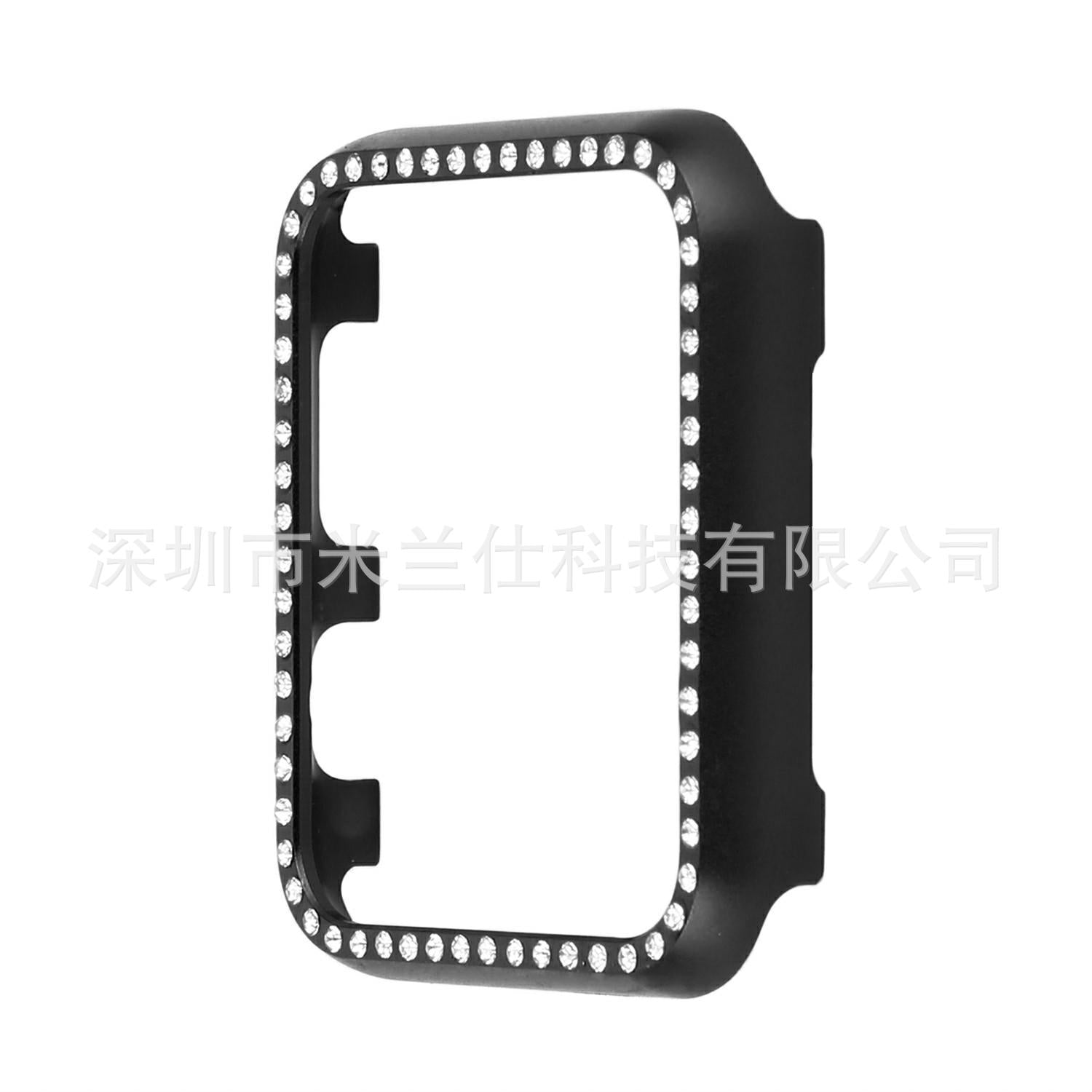 Elegant black aluminium Apple Watch case