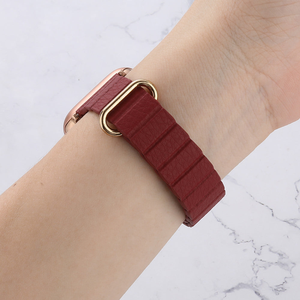 Midnight Blue leather wristband for smartwatches
