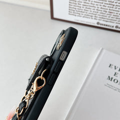 Close-up of stylish phone wallet case