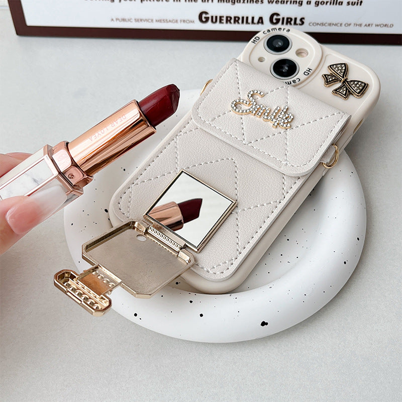 Chic iPhone case interior with mirror