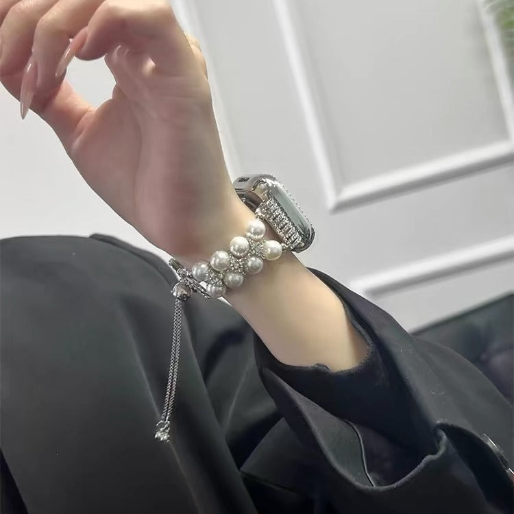 Elegant looks of Pearl Chain Strap for Apple Watch - Image 6