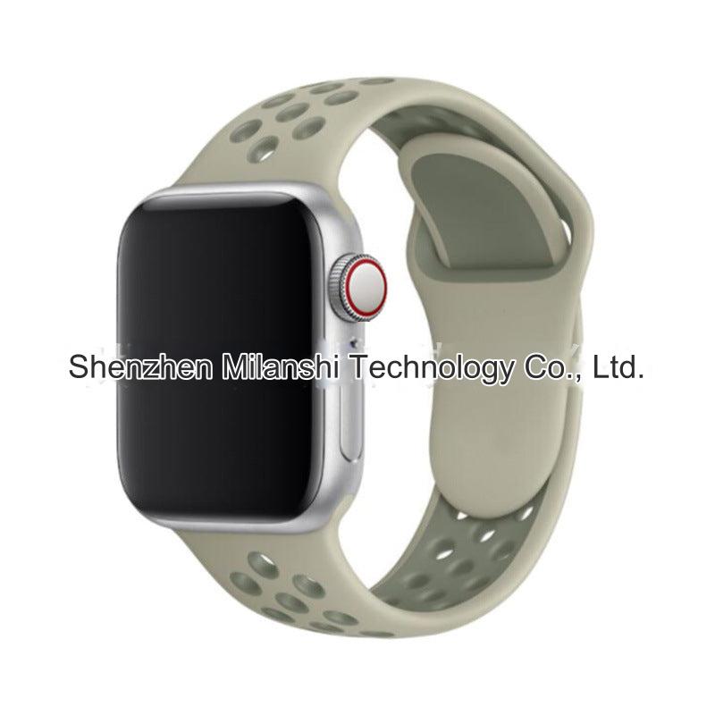Image of dual colour silicone sport band for Apple Watch 8