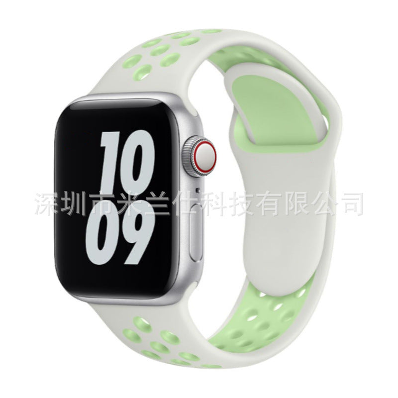 Image of dual colour silicone sport band for Apple Watch 1