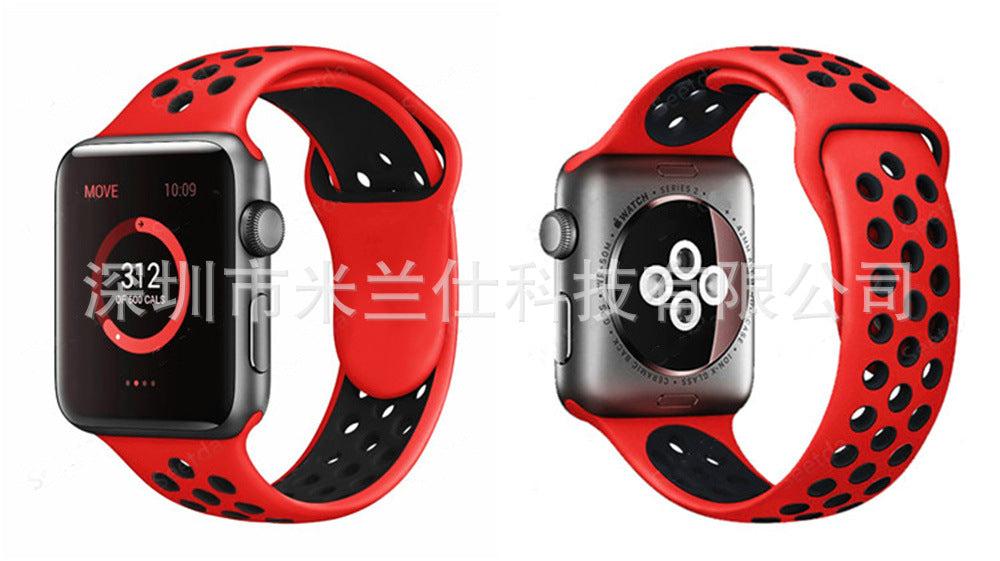 Image of dual colour silicone sport band for Apple Watch 2