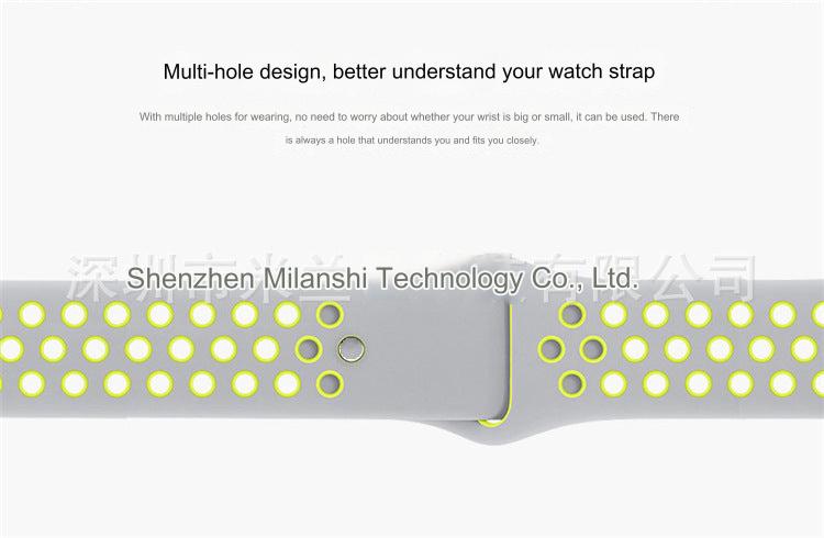 Image of dual colour silicone sport band for Apple Watch 2