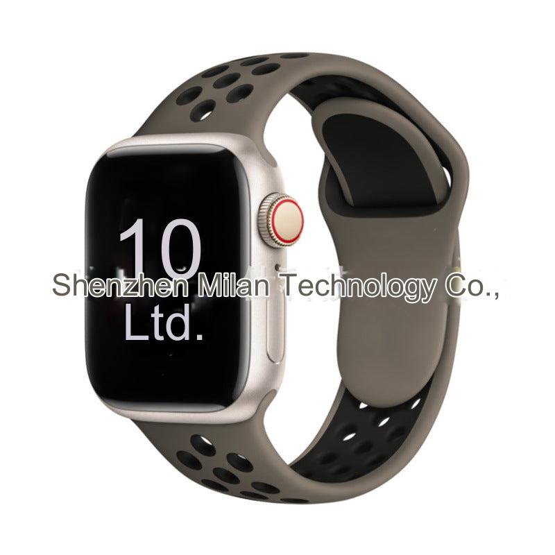 Image of dual colour silicone sport band for Apple Watch 1