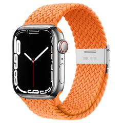 Fashionable nylon strap for Apple Watch in action