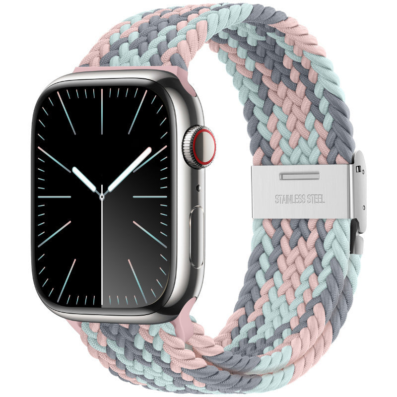 Comfortable nylon woven strap shown with adjustable buckle