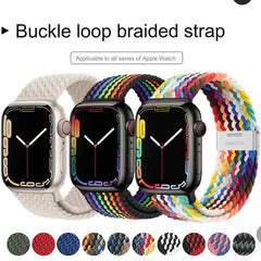 Fashionable nylon strap for Apple Watch in action